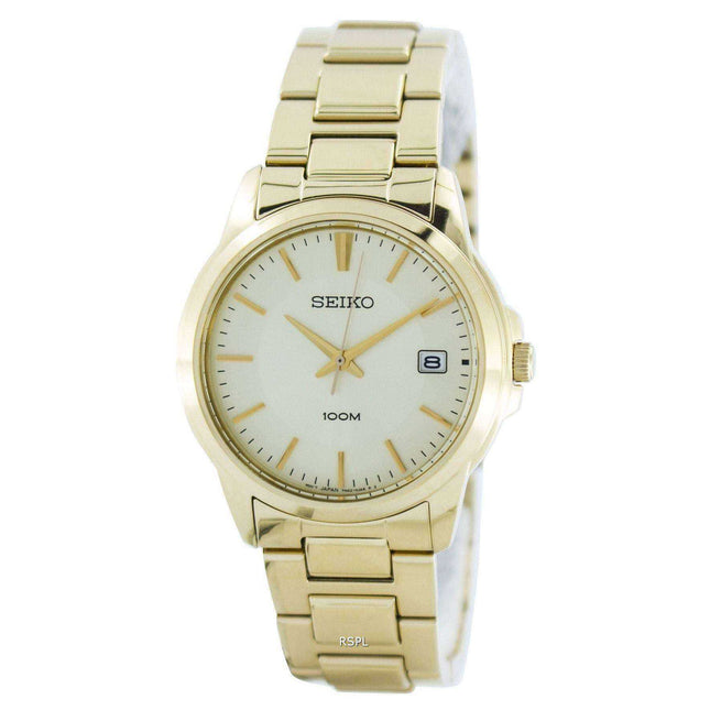 Seiko Quartz Analog Gold Tone SGEF58 SGEF58P1 SGEF58P Men's Watch