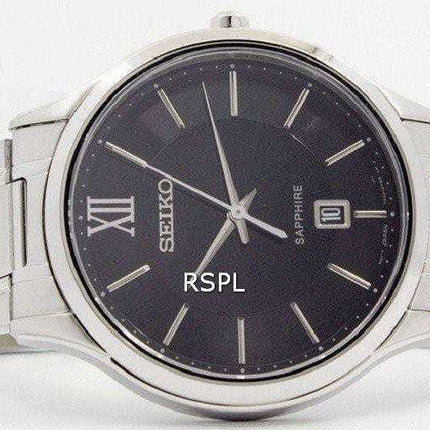 Seiko Quartz Sapphire Glass Black Dial SGEH53P1 SGEH53P Mens Watch