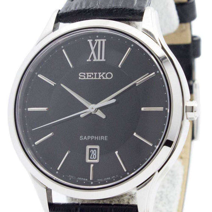 Seiko Quartz Sapphire Glass Black Dial SGEH53P2 Mens Watch