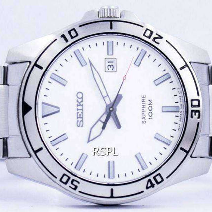Seiko Quartz Sapphire Glass White Dial SGEH59 SGEH59P1 SGEH59P Men's Watch