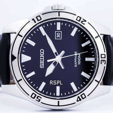 Seiko Quartz Sapphire Glass Black Dial SGEH65 SGEH65P1 SGEH65P Men's Watch