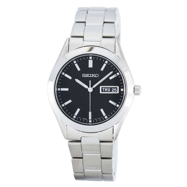 Seiko Quartz Black Dial SGGA25 SGGA25P1 SGGA25P Men's Watch