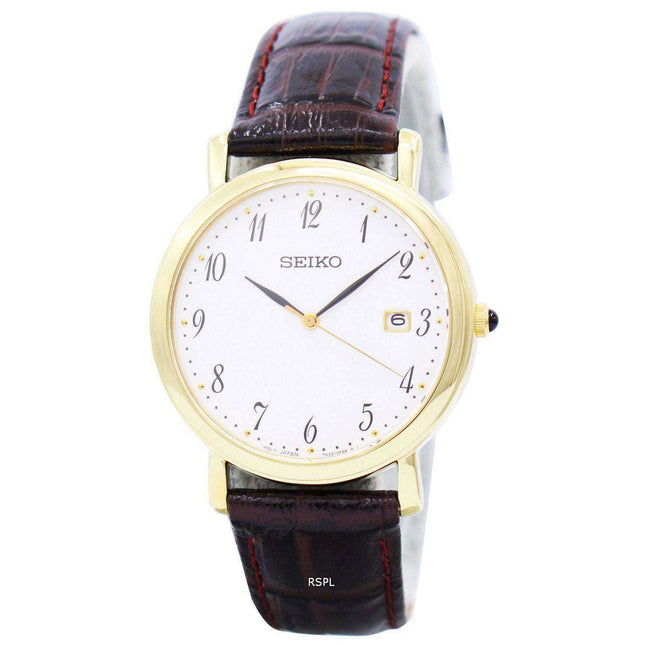 Seiko Brown Leather Strap SKK648P1 SKK648P SKK648 Mens Watch
