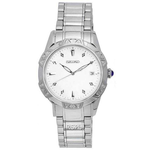 Seiko Diamonds Conceptual Mother Of Pearl Dial Quartz SKK727 SKK727P1 SKK727P 100M Women's Watch