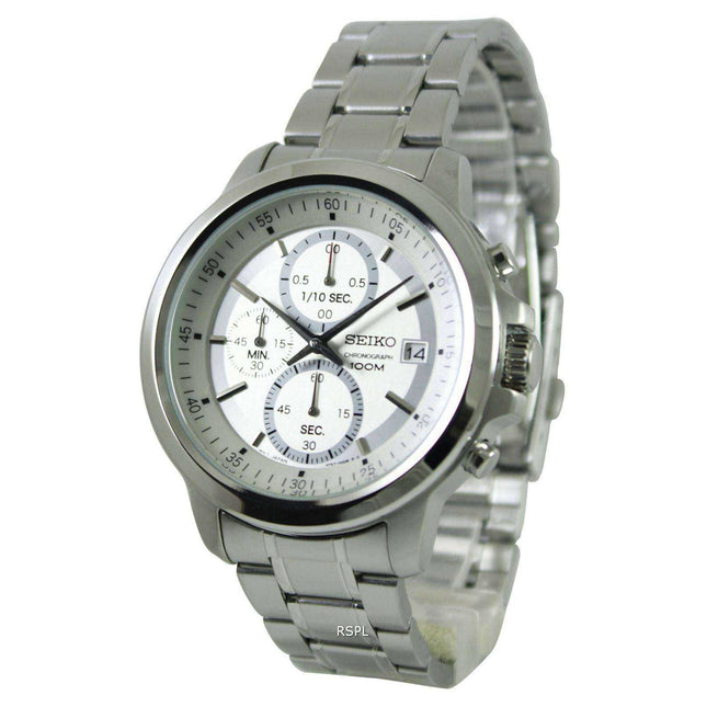 Seiko Chronograph Quartz Sliver Tone Dial SKS441P1 SKS441P SKS441 Mens Watch