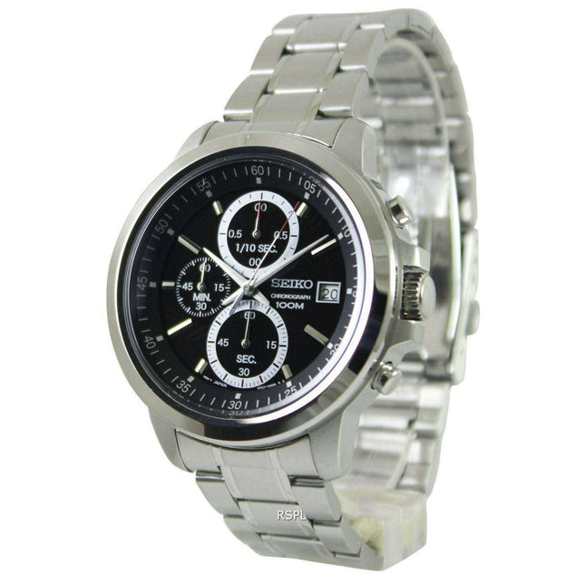 Seiko Chronograph Quartz Black Dial SKS445P1 SKS445P SKS445 Mens Watch