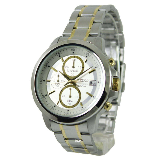 Seiko Chronograph Quartz Two Tone SKS447P1 SKS447P SKS447 Mens Watch
