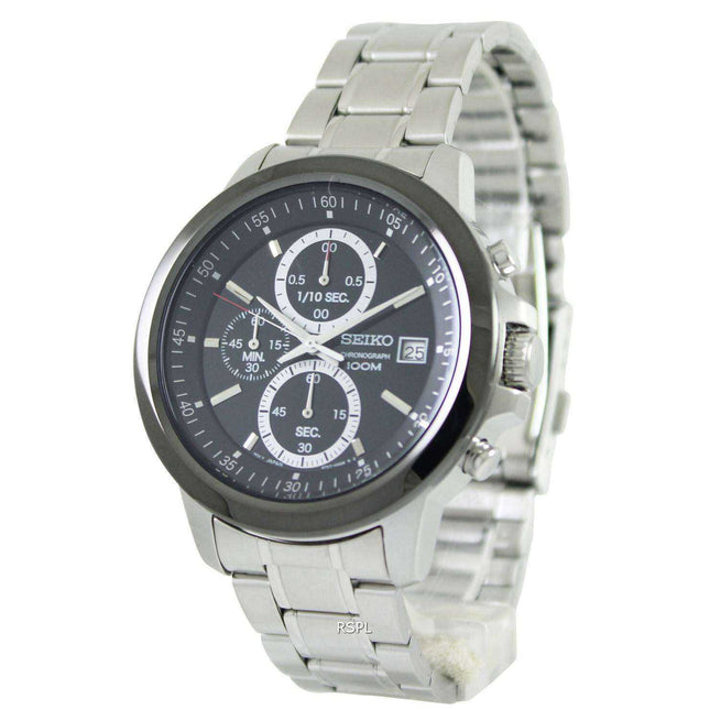 Seiko Chronograph Quartz Black Dial SKS451P1 SKS451P SKS451 Mens Watch