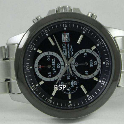 Seiko Chronograph Quartz Black Dial SKS451P1 SKS451P SKS451 Mens Watch