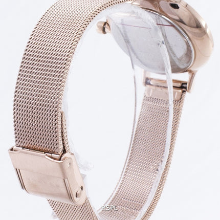 Skagen Anita Silver Dial Crystal Rose Gold-Tone Mesh Bracelet SKW2151 Womens Watch