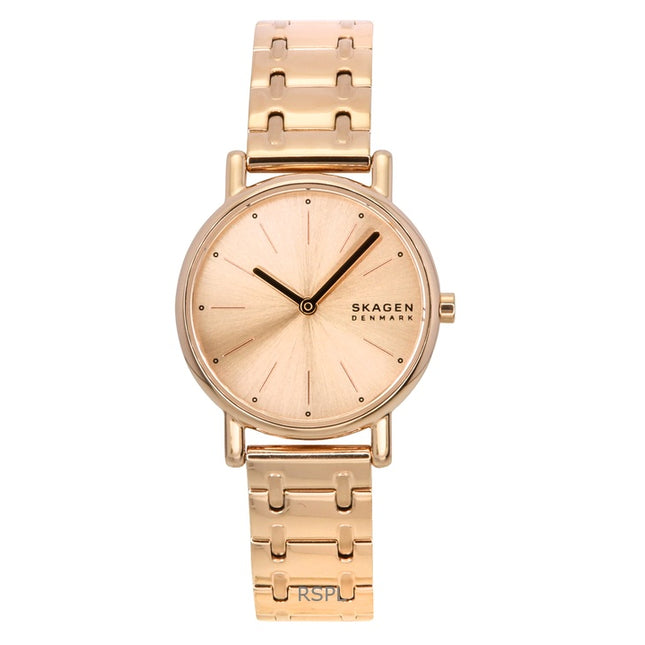 Skagen Signatur Lille Rose Gold Tone Stainless Steel Rose Gold Dial Quartz SKW3125 Women's Watch