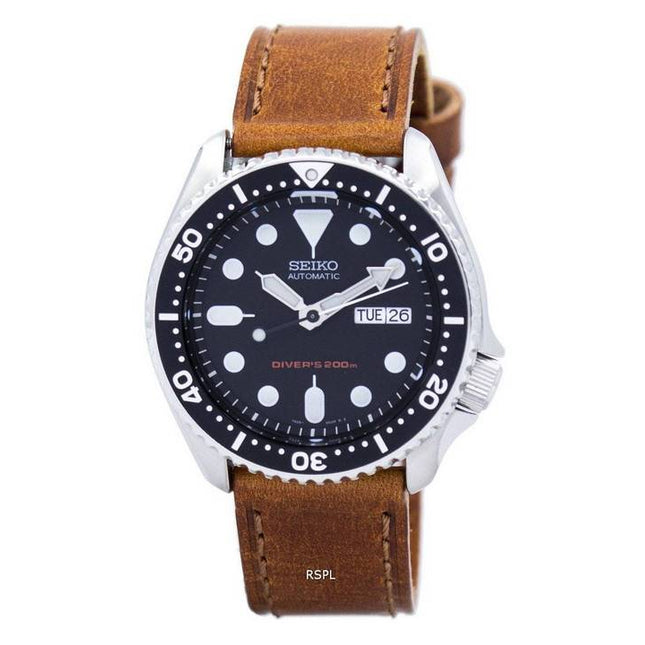 Seiko Automatic Diver's 200M Ratio Brown Leather SKX007K1-LS9 Men's Watch