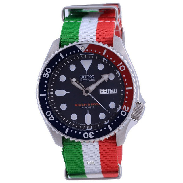 Seiko Automatic Divers Polyester Japan Made SKX009J1-var-NATO23 200M Mens Watch