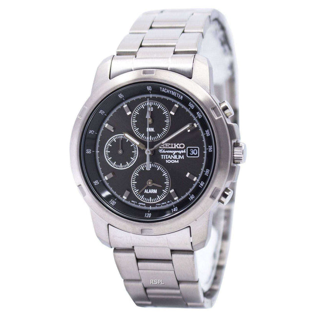 Seiko Titanium Alarm Chronograph SNA107 SNA107P1 SNA107P Mens Watch