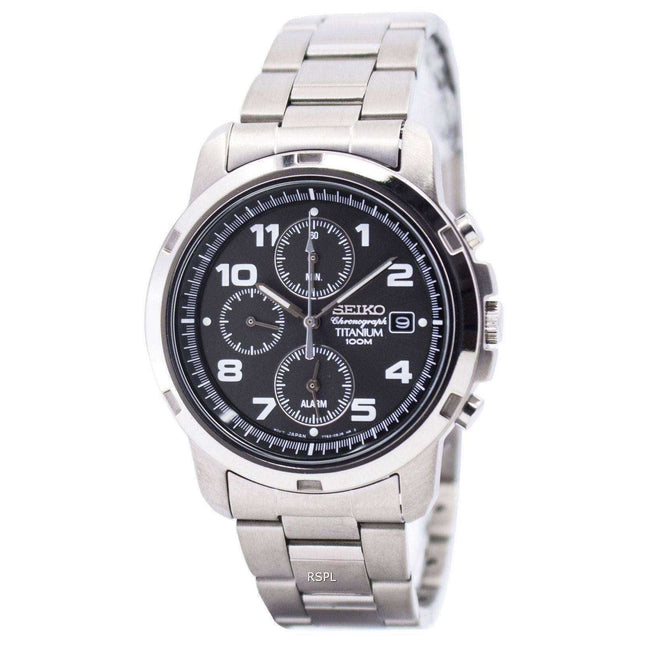 Seiko Titanium Alarm Chronograph SNA113 SNA113P1 SNA113P Mens Watch
