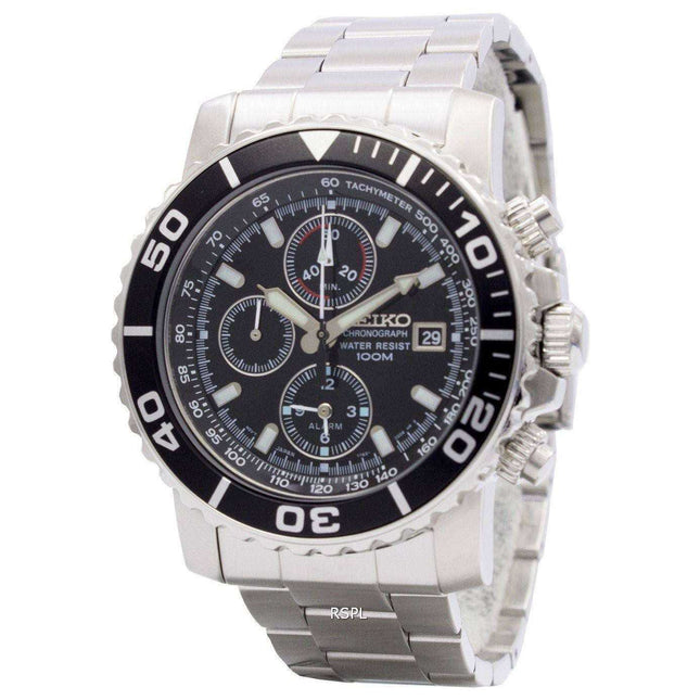 Seiko Alarm Chronograph SNA225P1 SNA225P SNA225 Mens Watch