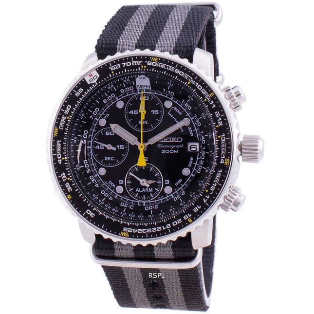 Seiko Pilot's Flight SNA411P1-VAR-NATO1 Quartz Chronograph 200M Men's Watch