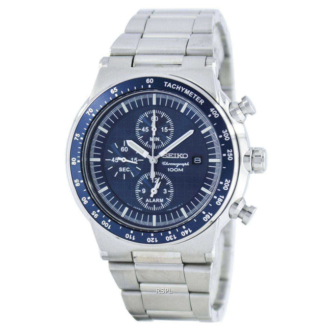 Seiko Quartz Chronograph Alarm SNAA43 SNAA43P1 SNAA43P Men's Watch