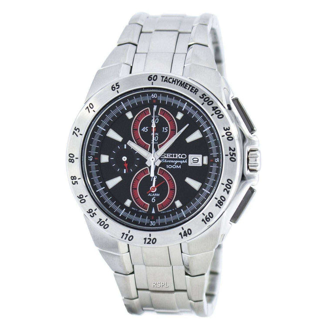 Seiko Quartz Chronograph Alarm SNAB07 SNAB07P1 SNAB07P Men's Watch