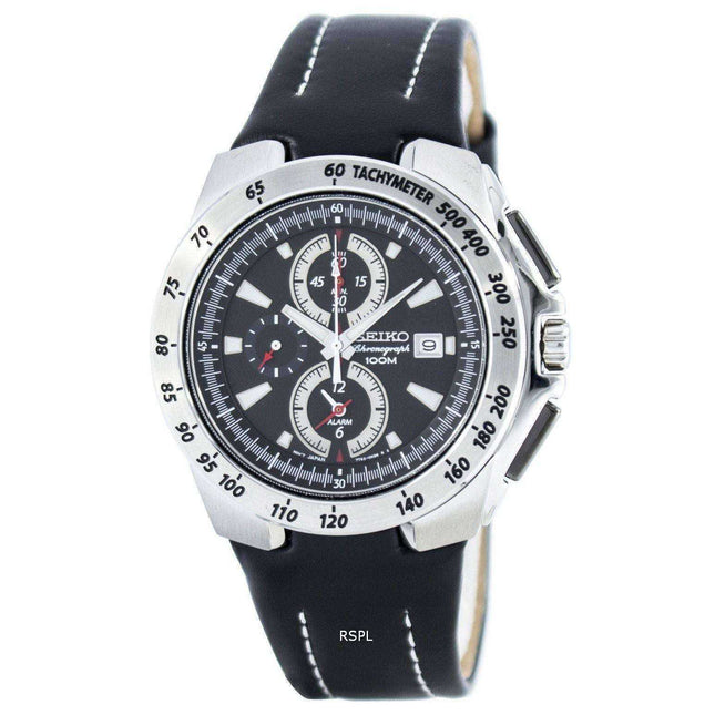 Seiko Quartz Chronograph Alarm SNAB11 SNAB11P1 SNAB11P Men's Watch