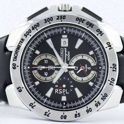 Seiko Quartz Chronograph Alarm SNAB11 SNAB11P1 SNAB11P Men's Watch