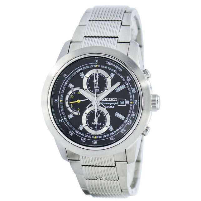 Seiko Quartz Chronograph Alarm SNAB17 SNAB17P1 SNAB17P Men's Watch