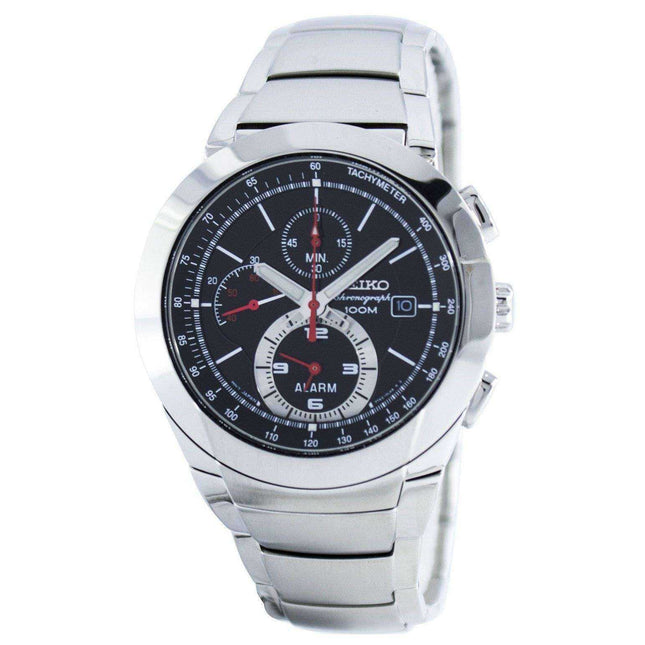 Seiko Chronograph Quartz Alarm Tachymeter SNAB33 SNAB33P1 SNAB33P Men's Watch