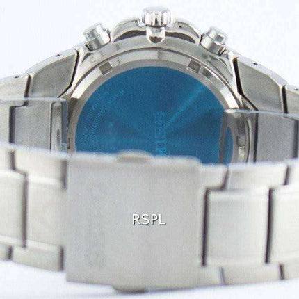 Seiko Titanium Chronograph Quartz Alarm Tachymeter SNAB87 SNAB87P1 SNAB87P Men's Watch