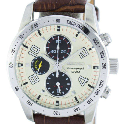 Seiko Quartz Alarm Chronograph Tachymeter SNAC09 SNAC09P1 SNAC09P Men's Watch