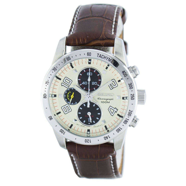 Seiko Quartz Alarm Chronograph Tachymeter SNAC09 SNAC09P1 SNAC09P Men's Watch