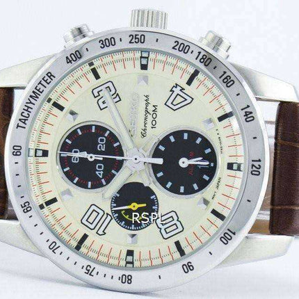 Seiko Quartz Alarm Chronograph Tachymeter SNAC09 SNAC09P1 SNAC09P Men's Watch