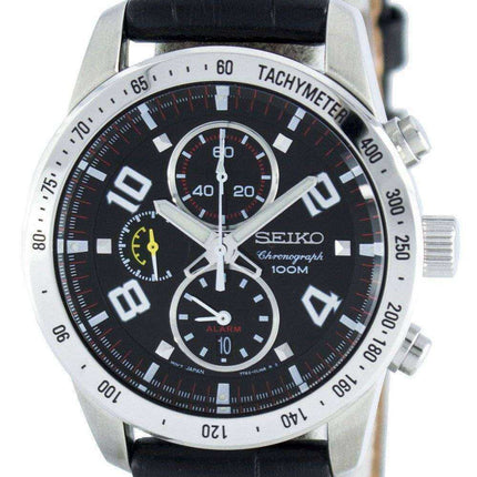 Seiko Quartz Alarm Chronograph Tachymeter SNAC13 SNAC13P1 SNAC13P Men's Watch