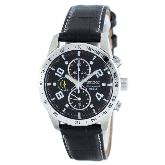 Seiko Quartz Alarm Chronograph Tachymeter SNAC13 SNAC13P1 SNAC13P Men's Watch