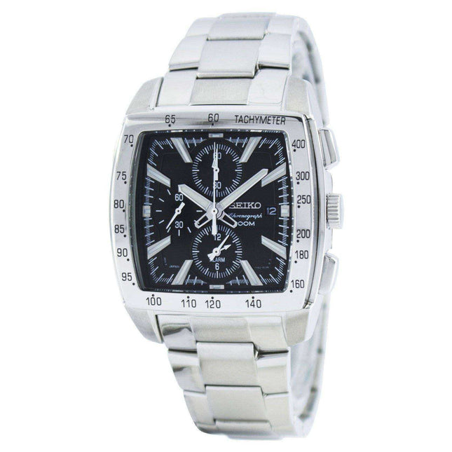 Seiko Quartz Alarm Chronograph Tachymeter SNAC25 SNAC25P1 SNAC25P Men's Watch