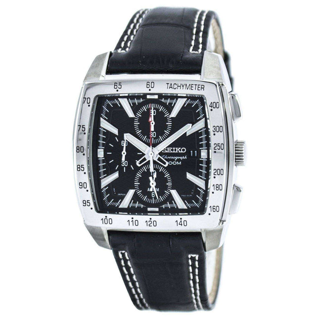 Seiko Quartz Alarm Chronograph Tachymeter SNAC29 SNAC29P1 SNAC29P Men's Watch