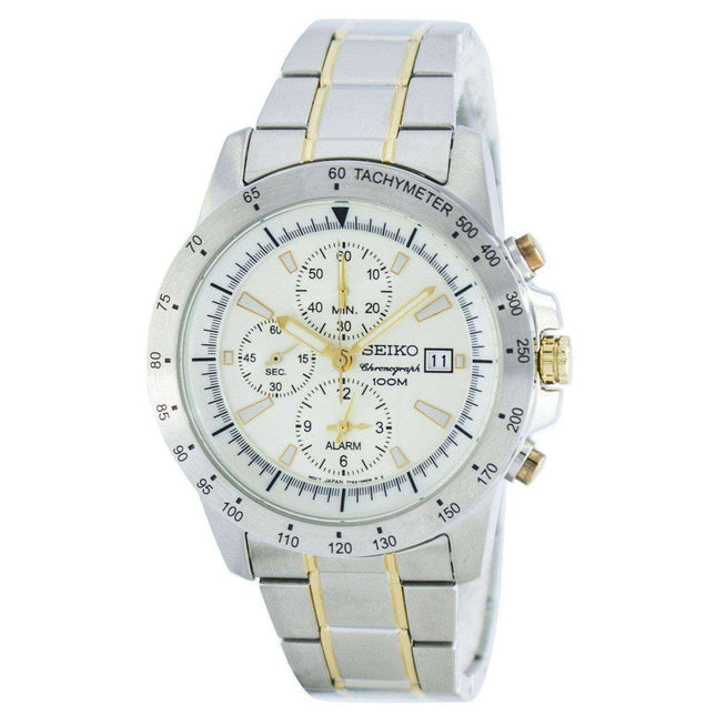 Seiko Quartz Alarm Chronograph Tachymeter SNAC51 SNAC51P1 SNAC51P Men's Watch