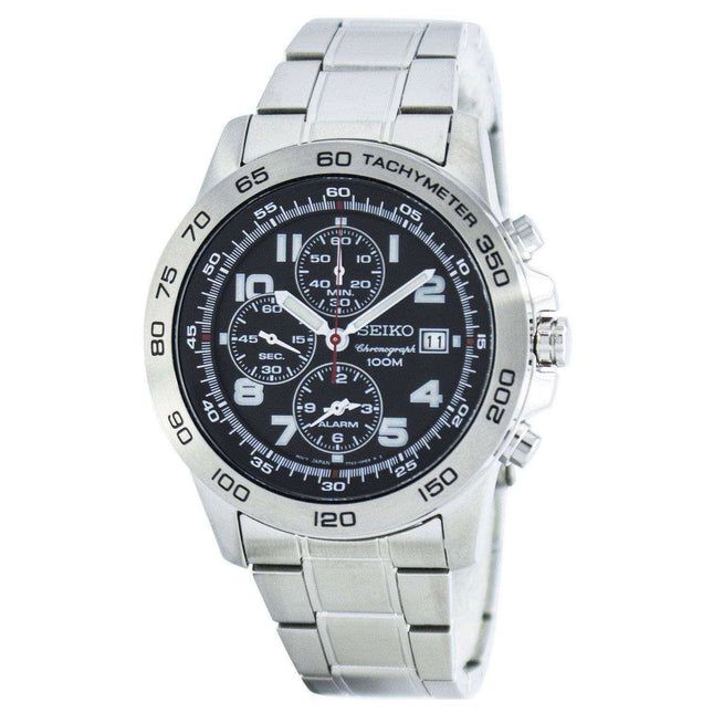 Seiko Quartz Alarm Chronograph Tachymeter SNAC53 SNAC53P1 SNAC53P Men's Watch