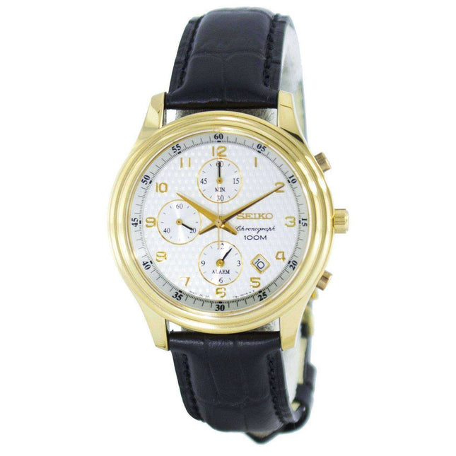 Seiko Quartz Alarm Chronograph SNAC80 SNAC80P1 SNAC80P Men's Watch