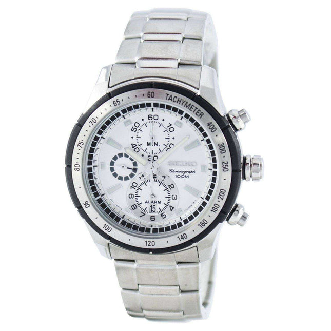Seiko Quartz Alarm Chronograph Tachymeter SNAC83 SNAC83P1 SNAC83P Men's Watch