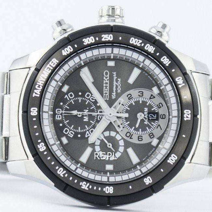 Seiko Quartz Alarm Chronograph Tachymeter SNAC89 SNAC89P1 SNAC89P Men's Watch