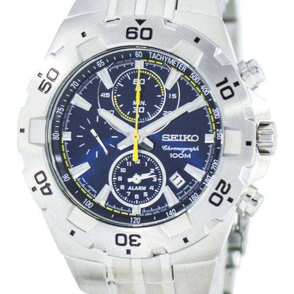 Seiko Quartz Alarm Chronograph Tachymeter SNAD33 SNAD33P1 SNAD33P Men's Watch