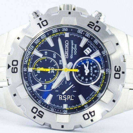 Seiko Quartz Alarm Chronograph Tachymeter SNAD33 SNAD33P1 SNAD33P Men's Watch