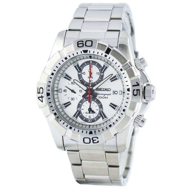 Seiko Quartz Alarm Chronograph SNAE23 SNAE23P1 SNAE23P Men's Watch
