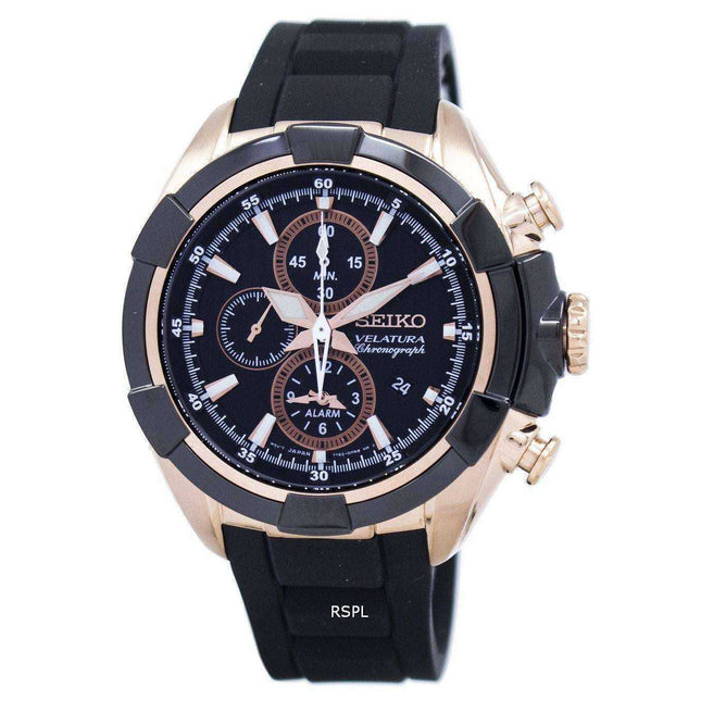 Seiko Velatura Chronograph Quartz Alarm SNAF60 SNAF60P1 SNAF60P Men's Watch