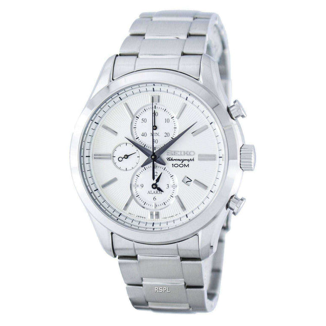Seiko Chronograph Quartz Alarm SNAF63 SNAF63P1 SNAF63P Men's Watch