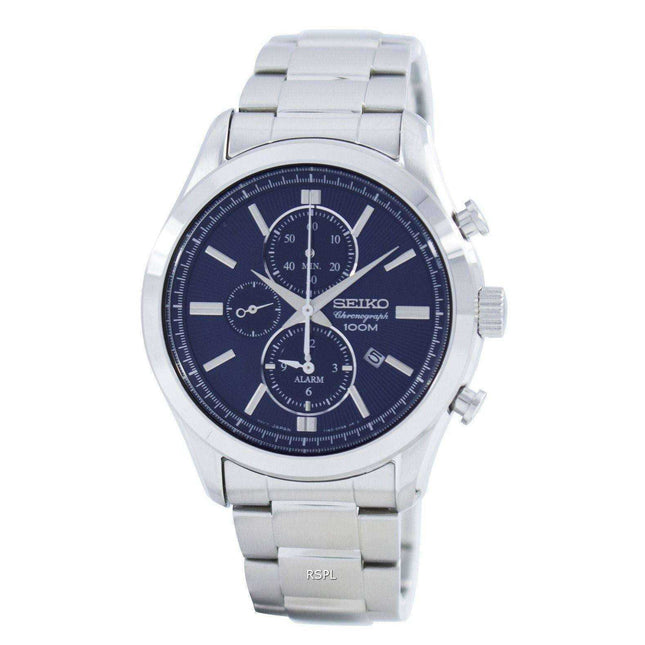 Seiko Quartz Alarm Chronograph SNAF65 SNAF65P1 SNAF65P Men's Watch