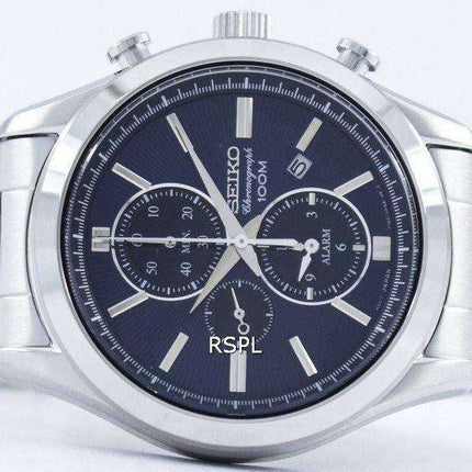 Seiko Quartz Alarm Chronograph SNAF65 SNAF65P1 SNAF65P Men's Watch