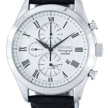 Seiko Chronograph Quartz Alarm SNAF69 SNAF69P1 SNAF69P Men's Watch