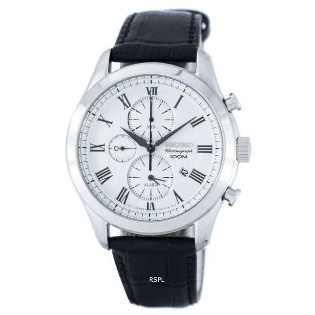 Seiko Chronograph Quartz Alarm SNAF69 SNAF69P1 SNAF69P Men's Watch