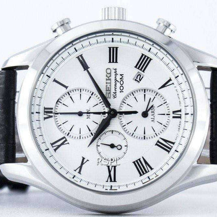 Seiko Chronograph Quartz Alarm SNAF69 SNAF69P1 SNAF69P Men's Watch